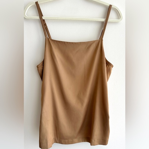 Soma Satin Tank Top, Beige/Tan, Size Medium - Picture 3 of 16